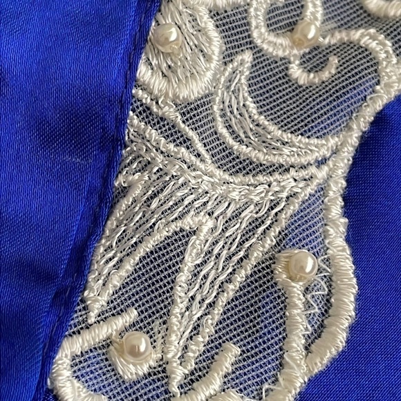 Victoria's Secret Gold Label Satin Silky Blue Vintage set Cami Tap Short M Med - Picture 10 of 11